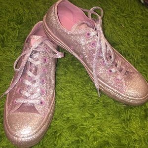 Pink Glitter Converse Allstars Brand New